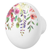Waterverf Floral Flowers Modern Colorful Bold Keramische Knop (Rechts)