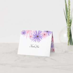 waterverf floral Folders Dank je wel Bedankkaart