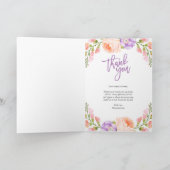 Waterverf Floral Foto Afstuderen Hartelijk dank Bedankkaart (Binnen)