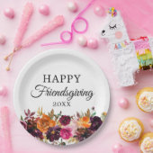 Waterverf Floral Friendsgiving Papieren Bordje (Feest)