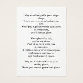 Waterverf Floral Funeral Memorial Prayer Kaart (Achterkant)