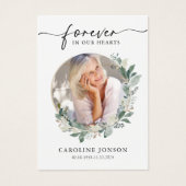 Waterverf Floral Funeral Memorial Prayer Kaart (Voorkant)