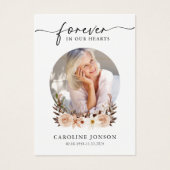 Waterverf Floral Funeral Memorial Prayer Kaart (Voorkant)