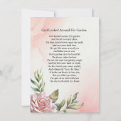 Waterverf Floral Funeral Prayer Kaart (Achterkant)