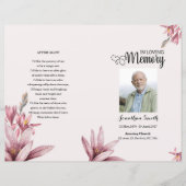 Waterverf floral Funeral Program sjabloon (Voorkant)