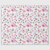 Waterverf Floral Garden Cute  Cadeaupapier (Vlak)