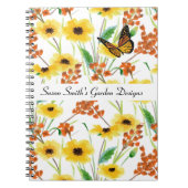 Waterverf Floral Garden Design Notitieboek (Voorkant)