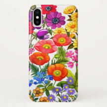 Waterverf Floral Garden iPhone Case