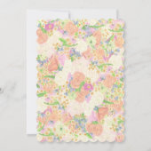 Waterverf Floral Garden Party Crest Twee Initiaal Kaart (Achterkant)