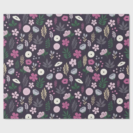 Waterverf Floral Garden Pattern Cadeaupapier (Vlak)