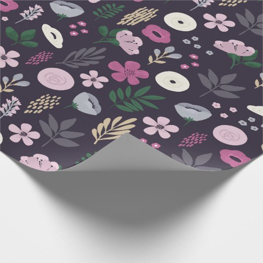 Waterverf Floral Garden Pattern Cadeaupapier (Hoek)