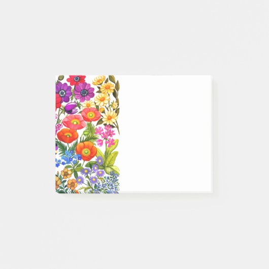 Waterverf Floral Garden Post Post-it® Notes (Voorkant)