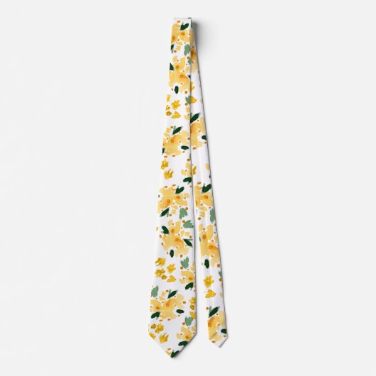 Waterverf Floral Garden Stropdas (Voorkant)