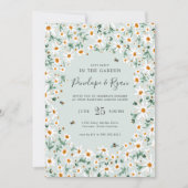 Waterverf Floral Garden | Summer Soirée Party Kaart (Voorkant)
