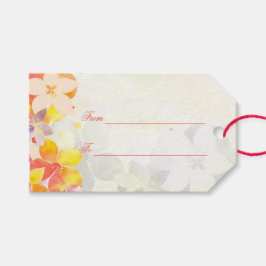 Waterverf Floral Garden Wedding Cadeaulabel