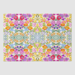 Waterverf Floral Garden Weefselpapier Tissuepapier