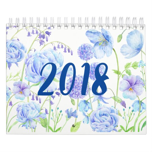 Waterverf Floral Gardens Agenda 2018 Kalender (Hoes)
