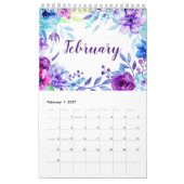 Waterverf Floral Gardens Agenda 2018 Kalender (Feb 2027)