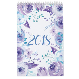 Waterverf Floral Gardens Agenda 2018 Kalender