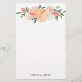 Waterverf Floral Garland Briefpapier