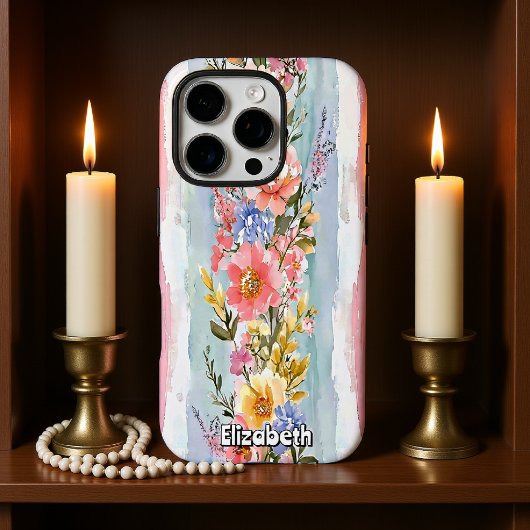 Waterverf Floral Garland Pattern Case-Mate iPhone Case