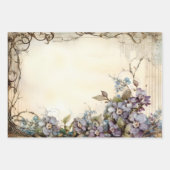 Waterverf Floral geïnspireerde wikkellakens Inpakpapier Vel (Voorkant 2)