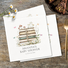 Waterverf Floral Genderneutraal Baby shower Servet