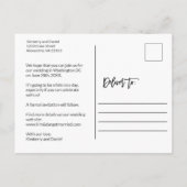 Waterverf Floral Geometric Save the Date Aankondigingskaart (Achterkant)