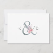 Waterverf Floral Geometric verander de Datum Save The Date (Achterkant)