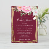 Waterverf Floral Geometric Vrijgezellenfeest Kaart (Staand voorkant)