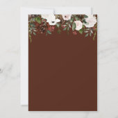 Waterverf Floral Geometric Wedding Invita Kaart (Achterkant)