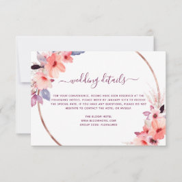 Waterverf Floral Geometric Wedding Kaart