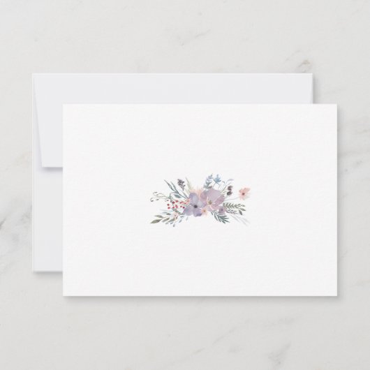 Waterverf Floral Geometric Wedding RSVP Kaartje (Achterkant)