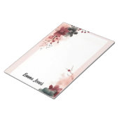  Waterverf Floral gepersonaliseerd Briefpapier Notitieblok (Schuin)