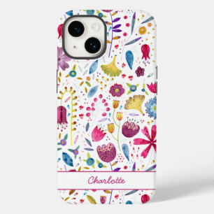 Waterverf Floral - Gepersonaliseerd Case-Mate iPhone 14 Hoesje