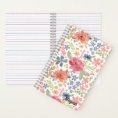 Waterverf Floral - Gepersonaliseerd Notitieboek (Binnen)