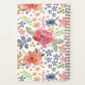 Waterverf Floral - Gepersonaliseerd Notitieboek (Achterkant)