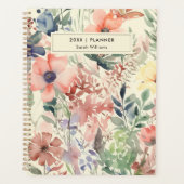 Waterverf Floral - Gepersonaliseerd Planner (Voorkant)