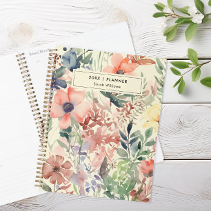 Waterverf Floral - Gepersonaliseerd Planner