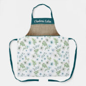 Waterverf Floral gepersonaliseerde voornaam Schort (Voorkant)