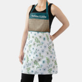 Waterverf Floral gepersonaliseerde voornaam Schort (Insitu)