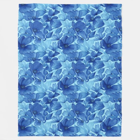 Waterverf Floral Gezellig Comfort en Stijl Fleece Deken (Voorkant)