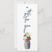 Waterverf Floral Gift for you Certificate Voucher (Achterkant)