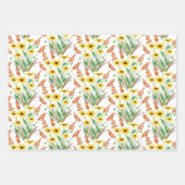 Waterverf Floral Gift Inpakpapier Vel (Voorkant 3)