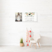 Waterverf Floral Girl Afstuderen Banner W/Foto (Insitu)