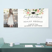 Waterverf Floral Girl Afstuderen Banner W/Foto (Beurs)