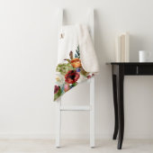 Waterverf Floral Girl Baby Name Blanket Sherpa Deken (In situ)