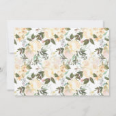 Waterverf Floral Girl Birth Aankondiging (Achterkant)