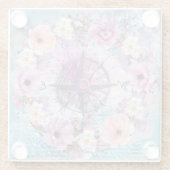 Waterverf Floral Glazen Onderzetter (Achterkant)