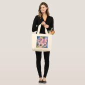 Waterverf Floral Glitter Grote Tote Bag (Voorkant (model))